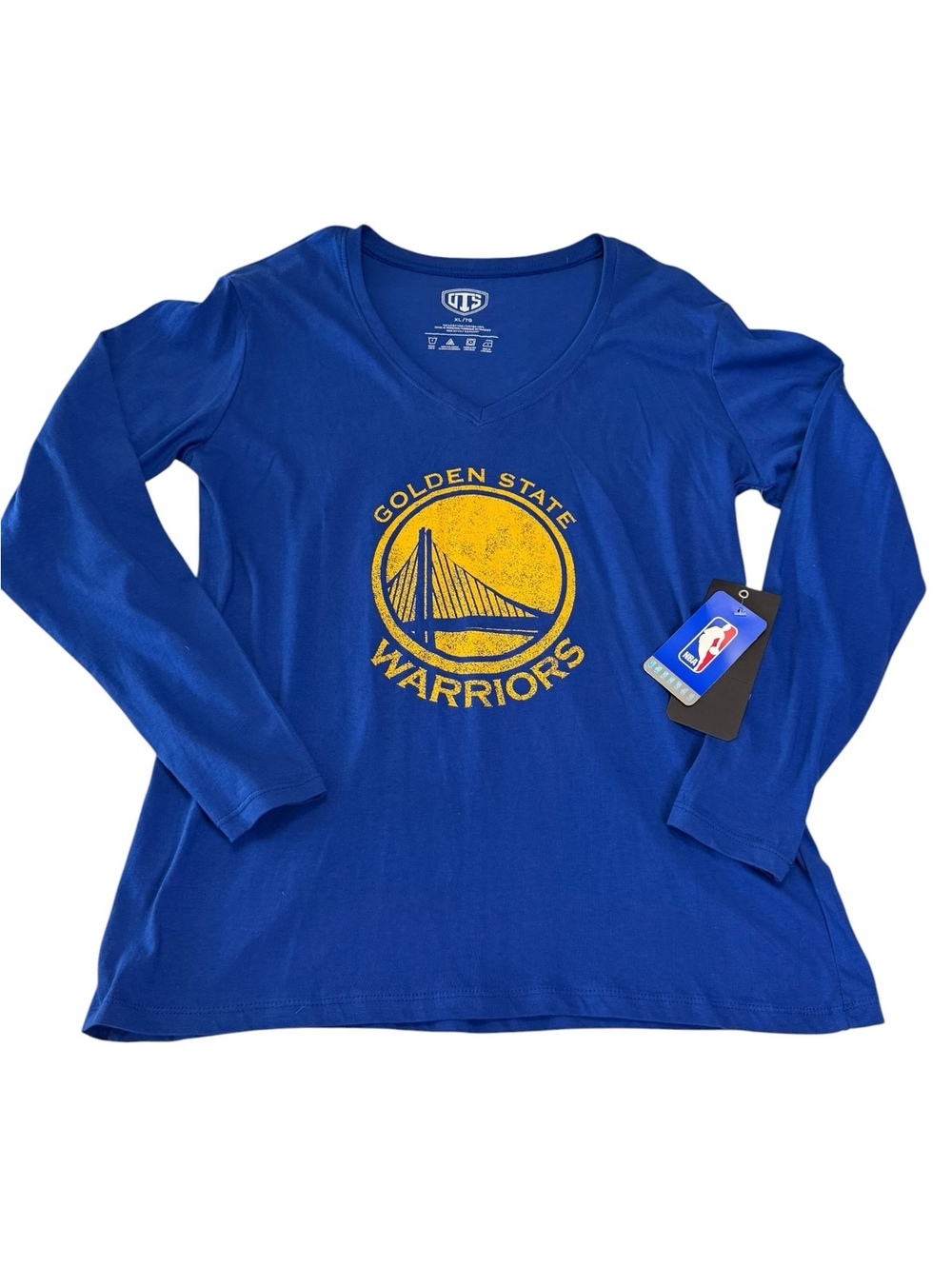 OTS NBA Golden State Warriors Long Sleeve V-Neck T-Shirt
